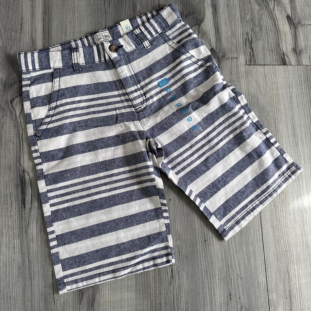 NWT The Children's Place Bermuda  Shorts Size‎ 10 Boys Linen Cotton Nautical